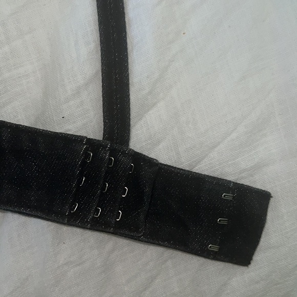 Prada Logo Denim Bralette Top in Black, xs to small fit - Picture 9 of 9